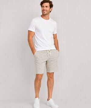 Eddie Bauer Men's Large Light Grey Sweat Casual Athletic Comfort Shorts